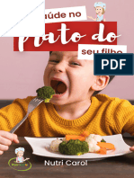 MAIS SAÚDE NO PRATO DO SEU FILHO