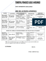 SAISON SPORTIVE 2024-2025