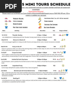 LIVE 2025 Mini Tours Schedule