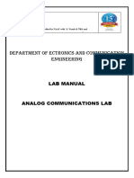 Analog Communication  LAB MANUAL