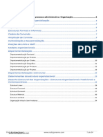 Aula 00 Características básicas das organizações formais modernas tipos de estrutura organizacional, natureza, finalidades e critérios de departamentalização.