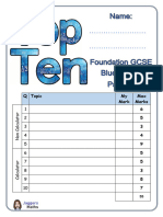 Top ten test - Foundation - Set 1 - Blue - Paper 1