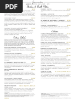 Gourmandise Menu