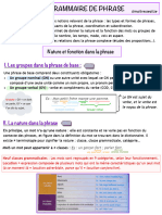 Fiche 1 - Grammaire de Phrase