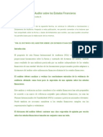 Dictamen Del Auditor Sobre Los Estados Financieros