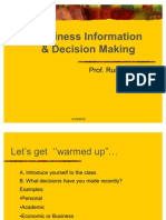 Business Information &amp Decision Making