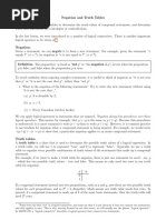 1.3-1.5 - Negation and truth tables