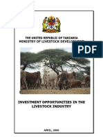 Ministry of Livestock Development: Nvestment Opportunities in Livestock Industry in Tanzania