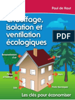 Chauffage, Isolation Et Ventilations Écologiques