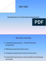 Day One: Introduction To Corporate Governance