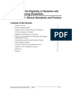 Determining The Eligibility of Students With Specific Learning Disabilities 11. Ethical Standards and Practice