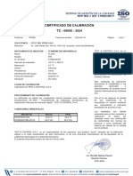 Certificado de Calibracion Termometro Infrarojo