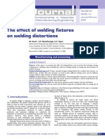 Effect of Welding Fixtures