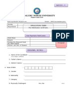 Application Bangalore North University 