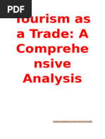 Tourism as Trade