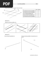 Exercices droites parallèles 