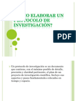 Cómo Elaborar Un Protocolo de Investigación