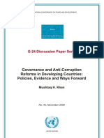 Governance and Anticorruftion Reforms in Developing Countries