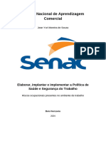 Elaborar, implantar e implementar a Política de Saúde e Segurança do Trabalho - Atividade 1