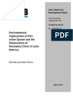 Environmental Implications of Peri-Urban Sprawl and The Urbanization of Secondary Cities in Latin America