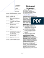 Biological Sciences: College of Arts and Sciences