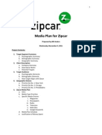 Zip Car Media Plan