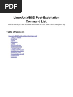 Linux/Unix/BSD Post-Exploitation Command List