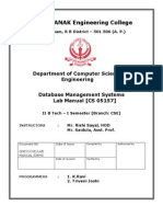 Dbms Lab Manual