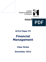 ACCA F9 Class Notes