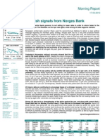 Hawkish Signals From Norges Bank: Morning Report