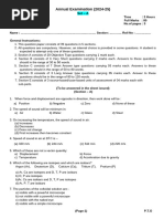 Class-9 Science Annual(set-A) 24-25-class 9