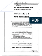 Atlas Craftsman 12 in Lathe Parts Diagram