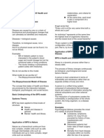 Bio Psycho Social Model of Health and Disease