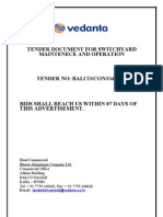 Tender Document For Switchyard Maintenece and Operation