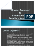 Modern Approaches To Production & Operations Management