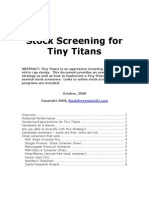 Stock Screening For Tiny Titans