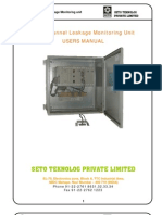 Seto Teknolog Private Limited: Multi Channel Leakage Monitoring Unit Users Manual