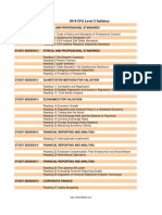 2010 CFA Level 2 Syllabus