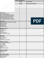 Lathe PM Checklist