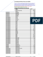 Manufacturer Item Price: Advantage Cartridge Cell Phone Price List 10/22/08