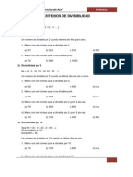 Criterios de Divisibilidad III