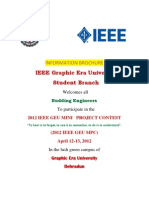 IEEE Graphic Era University Student Branch: Information Brochure