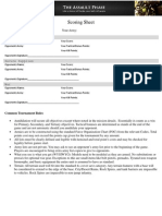 Scoring Sheet: Common Tournament Rules