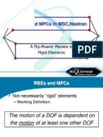 RBEs and MPCs in MSC - Nastran2