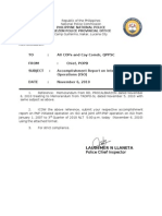 QUEZON PPO ISO Accomplishment Report