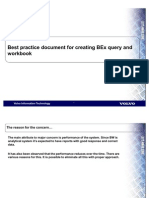 Best Practice Document For Creating BEx Query and Workbook Version 1 (1) .0