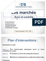 Présentation - Suivi Et Controle de La Gestion Des Marchés Publics