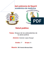 Antecedentes de La Salud Publica