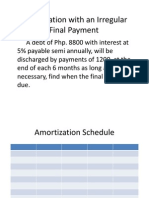 Amortization With An Irregular Final Payment