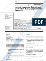 NBR 08802 - 1994 - Concreto Endurecido - Determinação Da Velocidade de Propagação de Onda Ultra-S